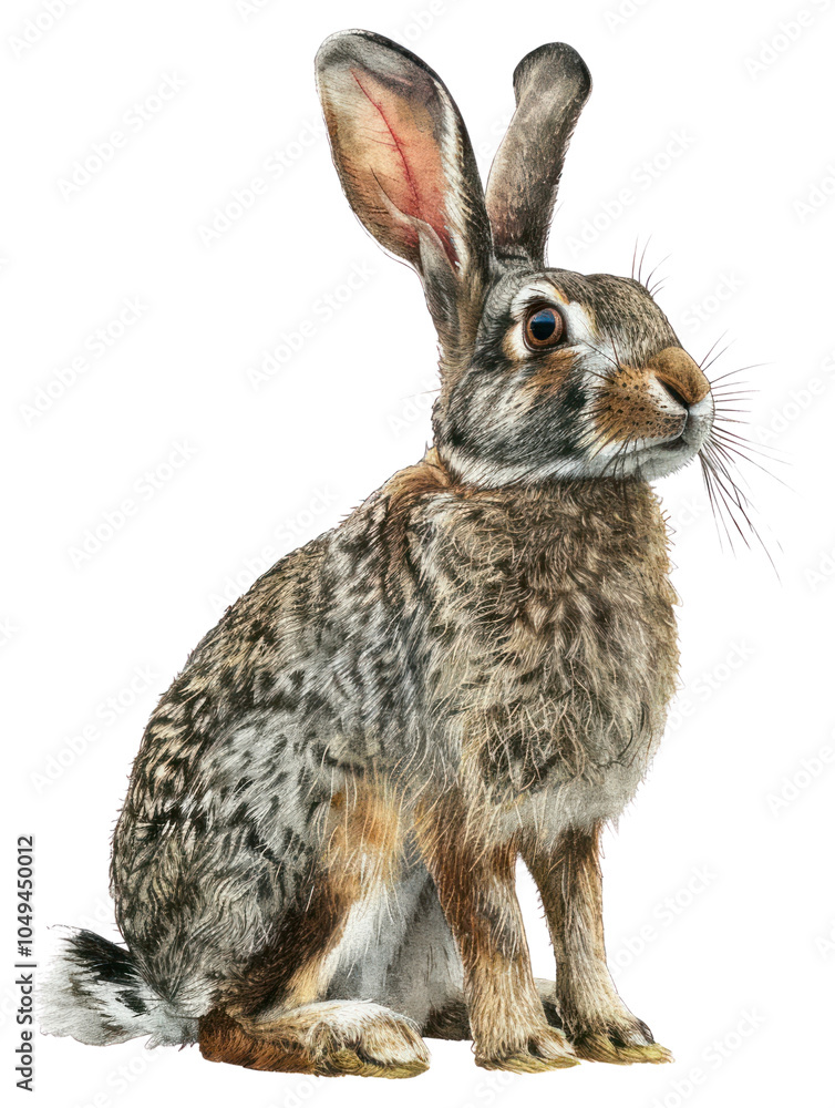 PNG A rabbit illustration realistic animal. PNG A rabbit illustration realistic animal.