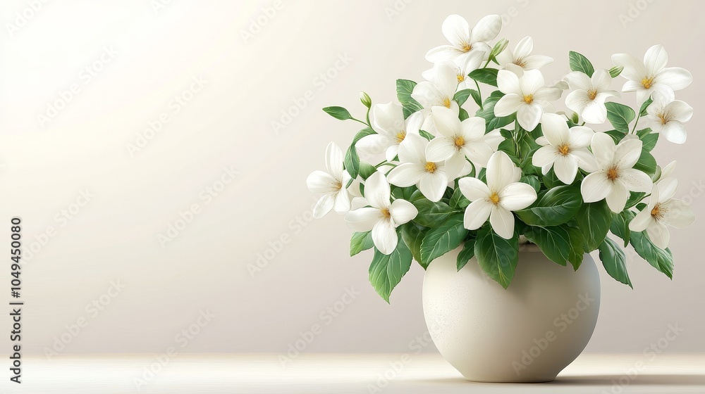 Elegant Arrangement of Beautiful Flowers in a Pot on White Background, Featuring Vibrant Colors and Detailed Blooms for a Simple and Charming Display of Nature's Beauty. Elegant Arrangement of Beautiful Flowers in a Pot on White Background, Featuring Vibrant Colors and Detailed Blooms for a Simple and Charming Display of Nature's Beauty.