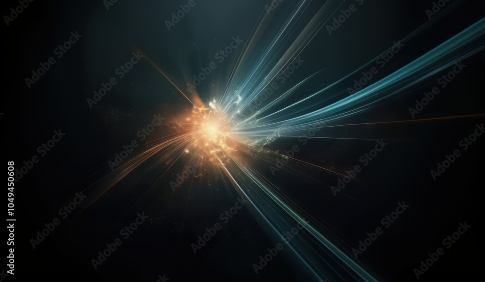 Obraz premium a close up of a light burst particles light