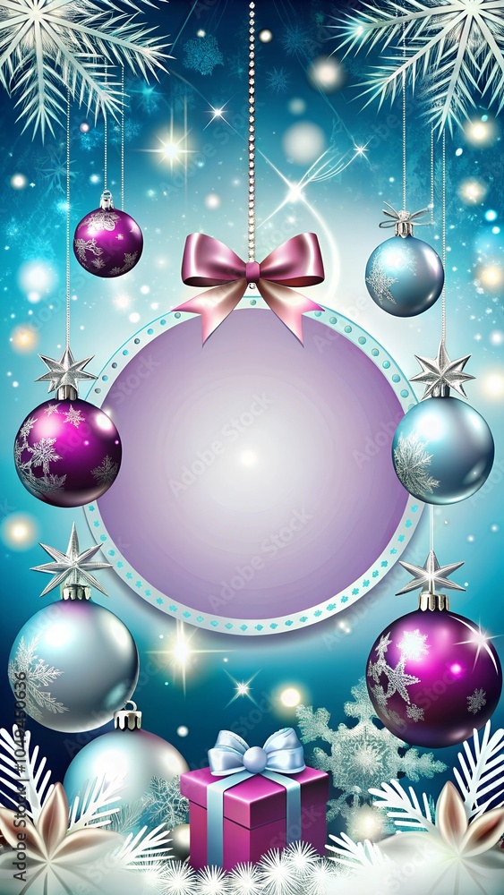 christmas background with balls and snowflakes christmas background with balls and snowflakes