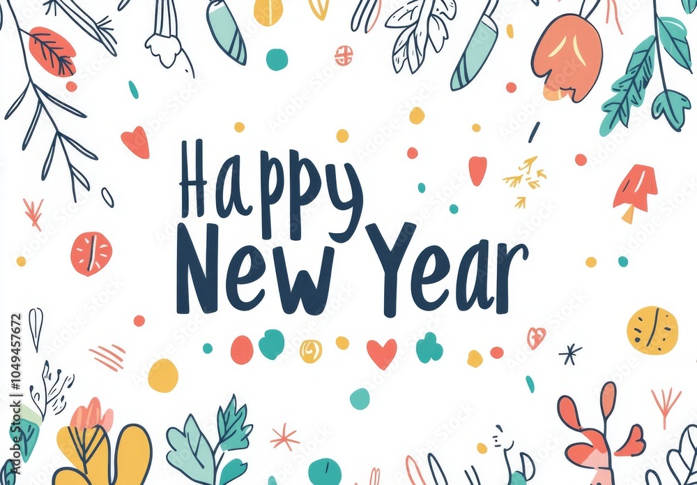 Cute Japanese Cartoon Clipart of New Year's Icons with Cute Japanese Cartoon Clipart of New Year's Icons with
