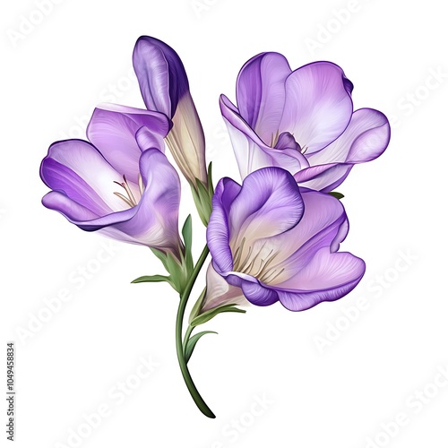 Detailed Illustration of Freesia Flower