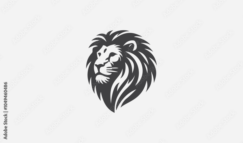 Fototapeta premium Majestic Lion Face Silhouette Stunning Vector Art for Your Projects