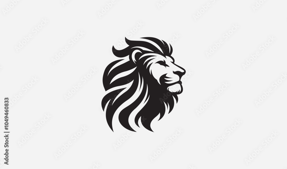 Majestic Lion Face Silhouette Stunning Vector Art for Your Projects Majestic Lion Face Silhouette Stunning Vector Art for Your Projects