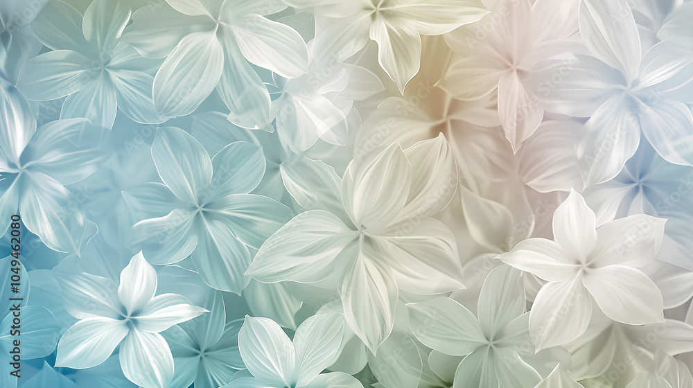Abstract flowers in rich pastel colors Abstract flowers in rich pastel colors