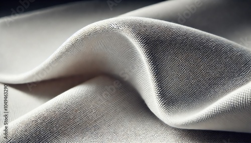 Abstract White Fabric Texture Smooth Wrinkled Draped Close up
