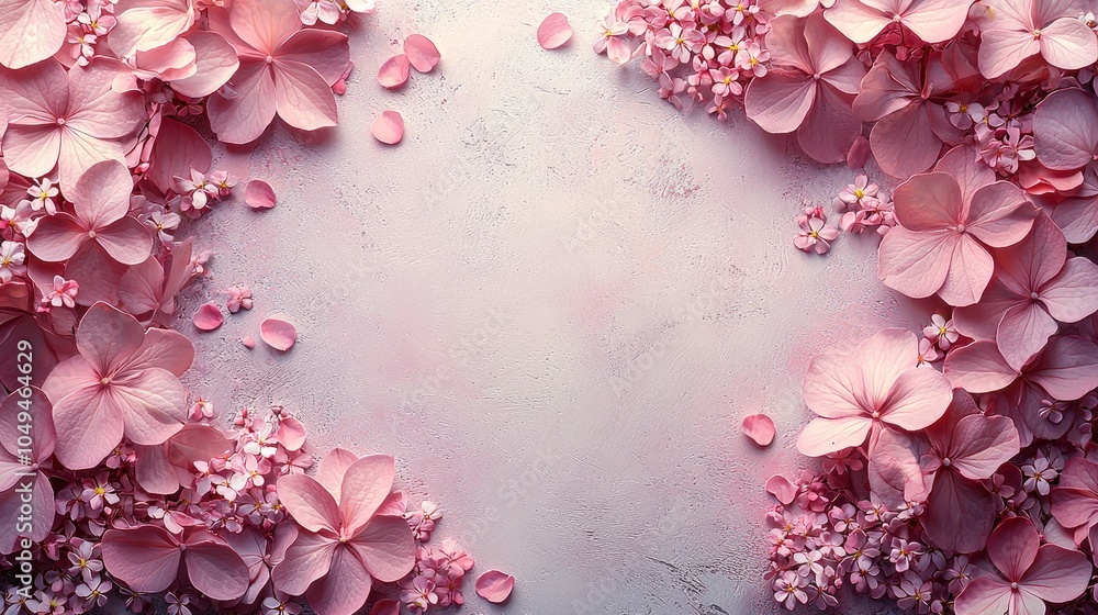 Obraz premium Beautiful pink flower arrangement on a soft pastel background
