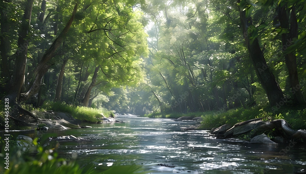 Dense Mangrove Forest with Twisted Roots and Clear Water Dense Mangrove Forest with Twisted Roots and Clear Water