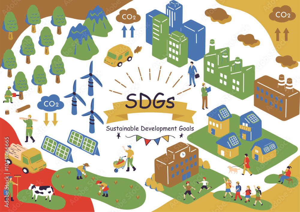 Fototapeta premium SDGs 持続可能な社会