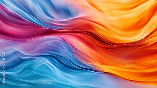 Wallpaper Mural Color waves flowing dynamic motion energetic vibe modern art. AI generated Torontodigital.ca