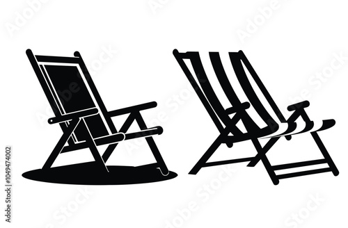  sea beach chair silhouette free 