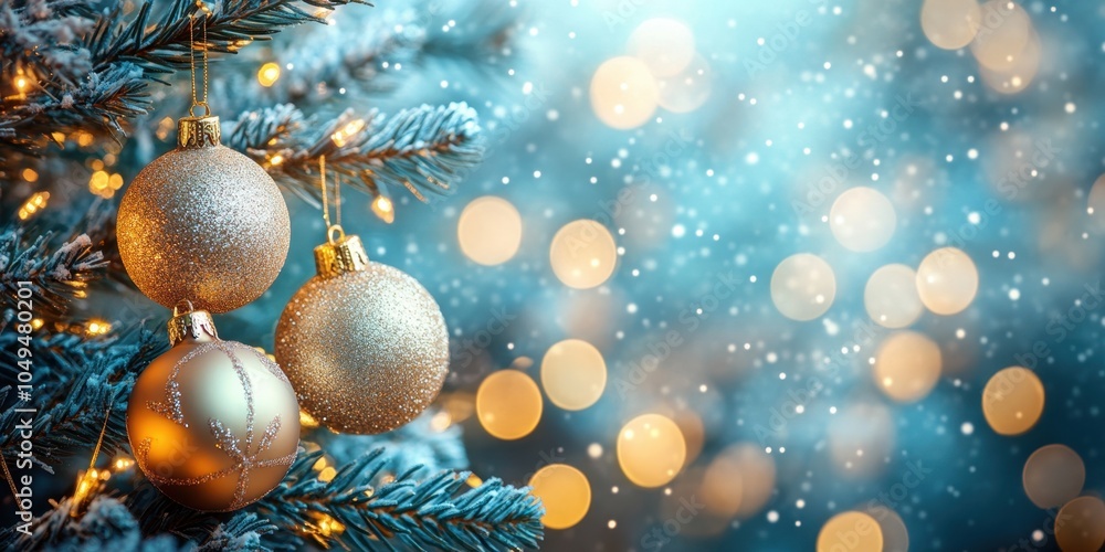 christmas tree with golden baknit balls and bo christmas tree with golden baknit balls and bo