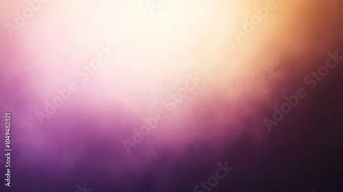 soft gradient of warm colors blends seamlessly from light yellow to deep purple, creating soothing and dreamy atmosphere. abstract background evokes sense of calm and tranquility