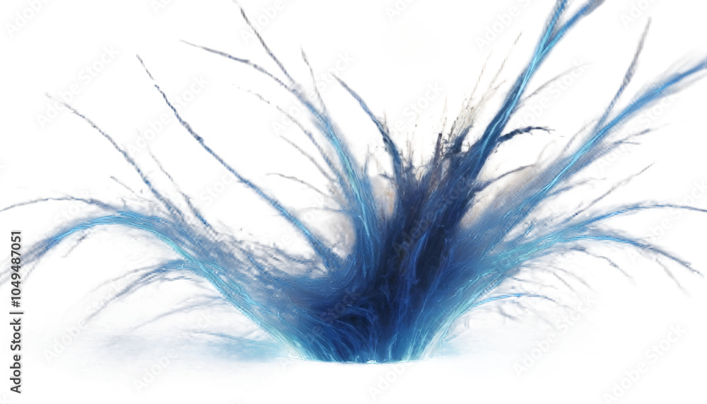 Fototapeta premium Electric Blue Energy Burst on Transparent Background