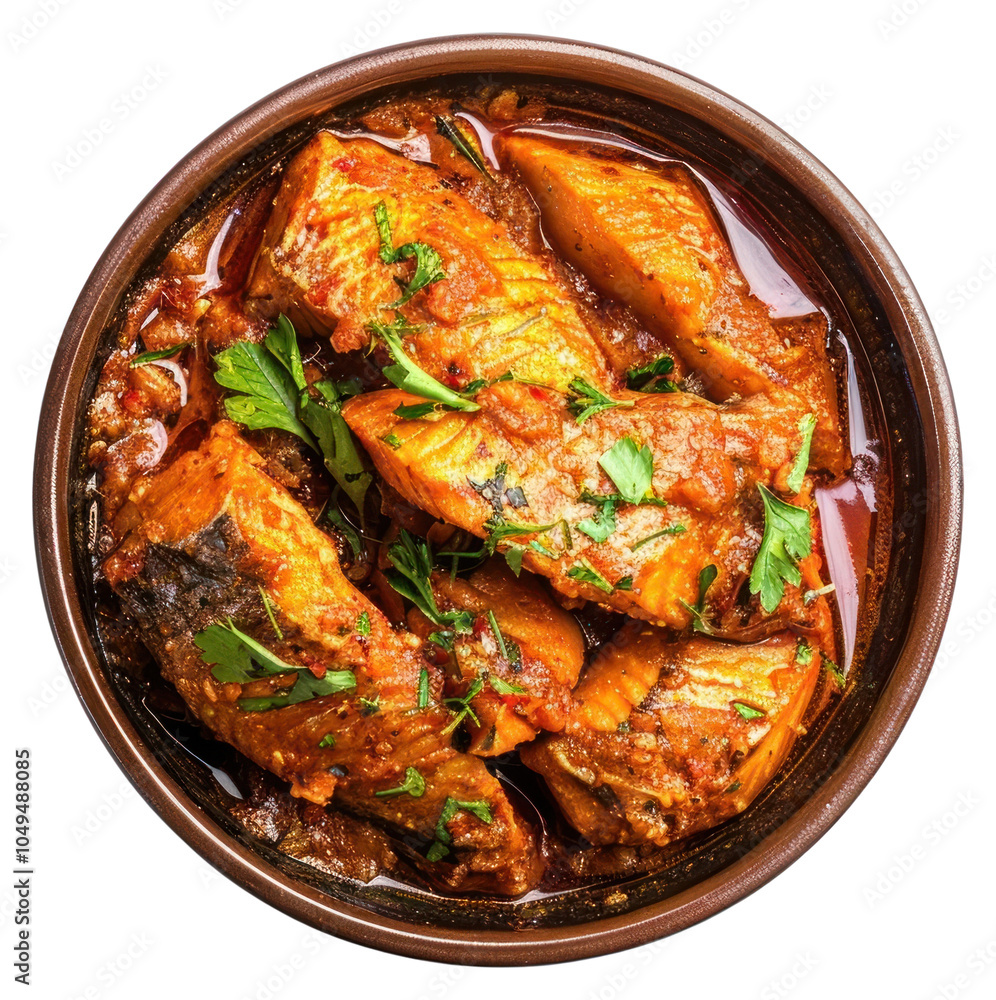 Fototapeta premium PNG Fish curry food seafood salmon.