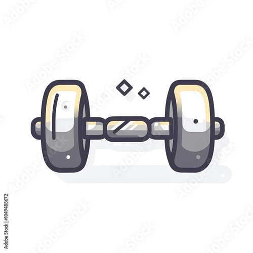  Grayscale Dumbbell Icon photo