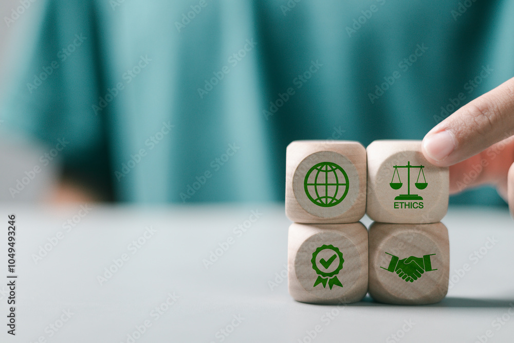 Foto Business ethics behavior and manners concept