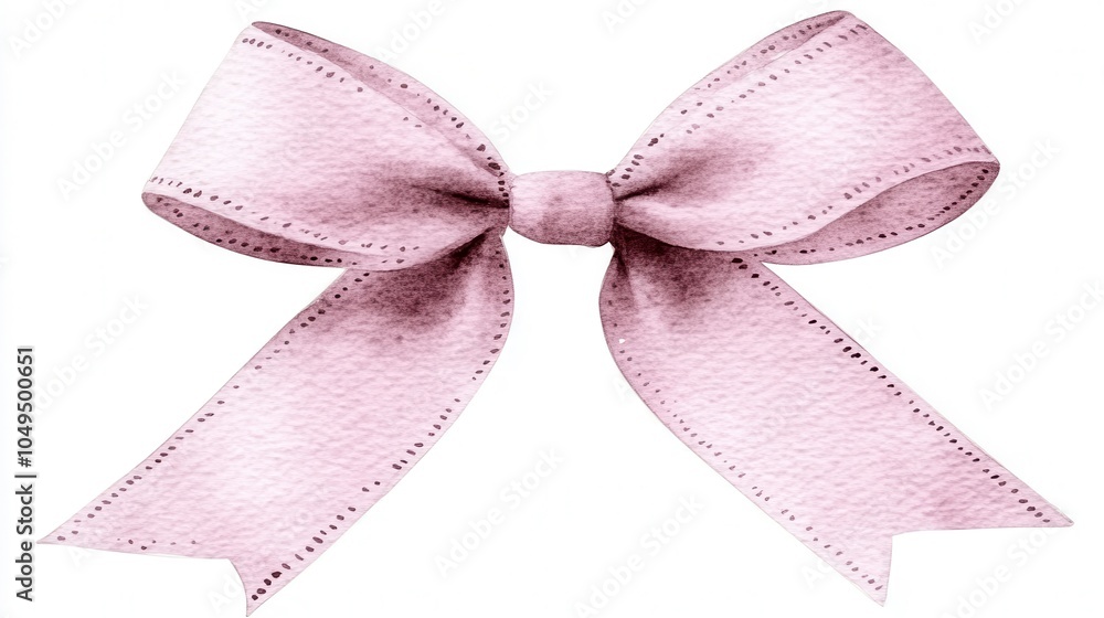 Create beautiful crafts and decorations with a charming pink watercolor ribbon bow Create beautiful crafts and decorations with a charming pink watercolor ribbon bow