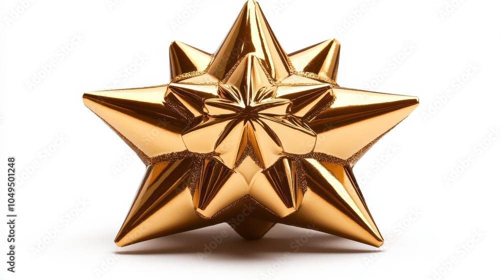 Obraz premium Discover how the shining golden star decoration enhances your holiday celebrations and festive atmosphere