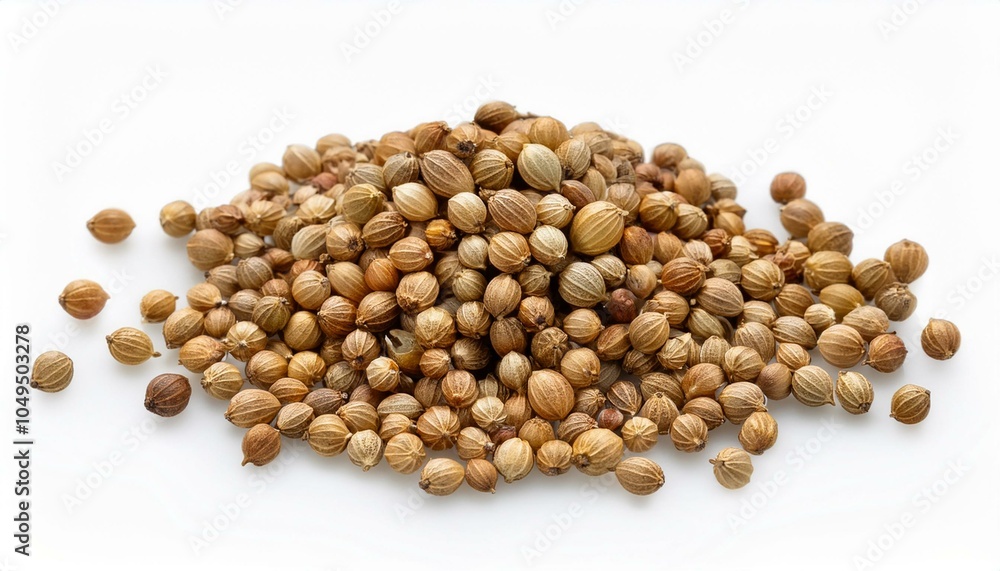 Coriander seeds on white background Coriander seeds on white background