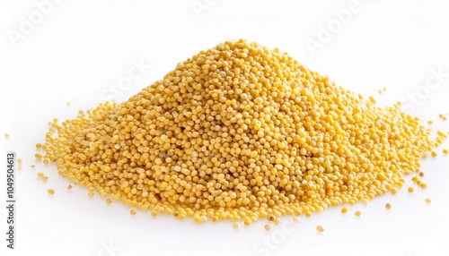 Heap of raw millet grain