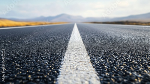 Wallpaper Mural A highway road with clear asphalt and dividing lines, isolated on a transparent background Torontodigital.ca