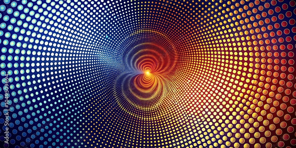 Abstract Pattern of Circular Light Emitting From a Central Point in a Swirling, Kaleidoscopic Design Abstract Pattern of Circular Light Emitting From a Central Point in a Swirling, Kaleidoscopic Design
