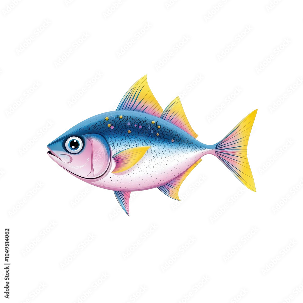 An abstract colorful tuna, isolate on white background, featuring dynamic shapes and hues. PNG An abstract colorful tuna, isolate on white background, featuring dynamic shapes and hues. PNG