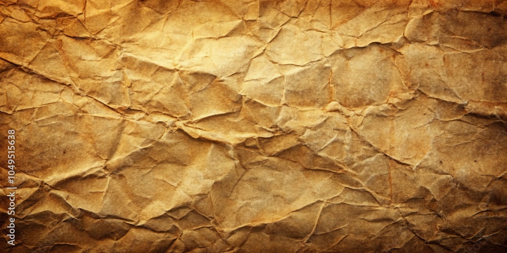 Fototapeta premium The Wrinkled Canvas of Time, a Rustic Texture of Aged Paper, Bearing the Weight of Untold Stories