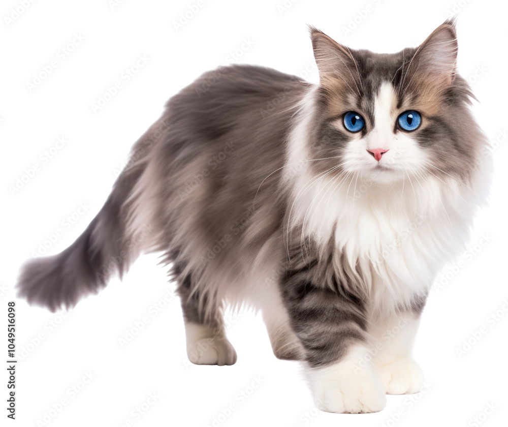 Obraz premium PNG Cat kitten mammal animal white.