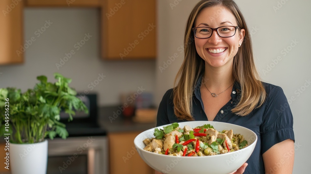 Aerial Shot of Delicious Chicken Dish with Fresh Ingredients Aerial Shot of Delicious Chicken Dish with Fresh Ingredients