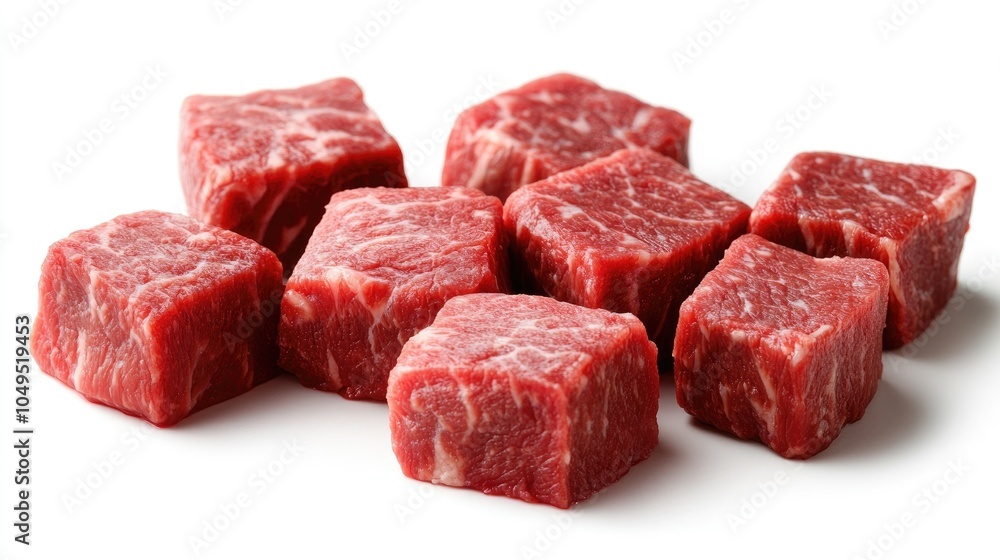 Fototapeta premium Premium Close-Up of Wagyu Beef Cubes