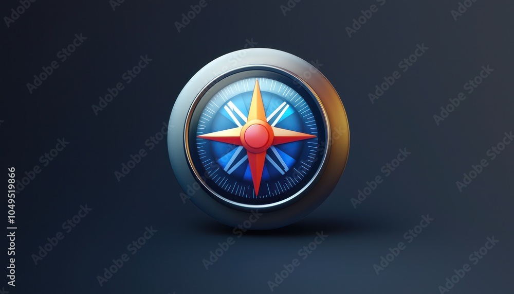 Digital interfaces and mobile apps streamlined with sleek compass iconography.