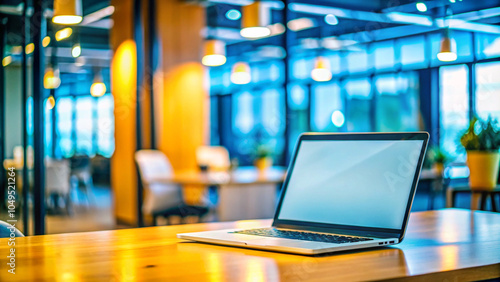 Wallpaper Mural laptop on the table Torontodigital.ca