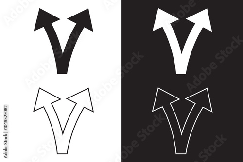 Double arrow up and down icon. vector illustration.