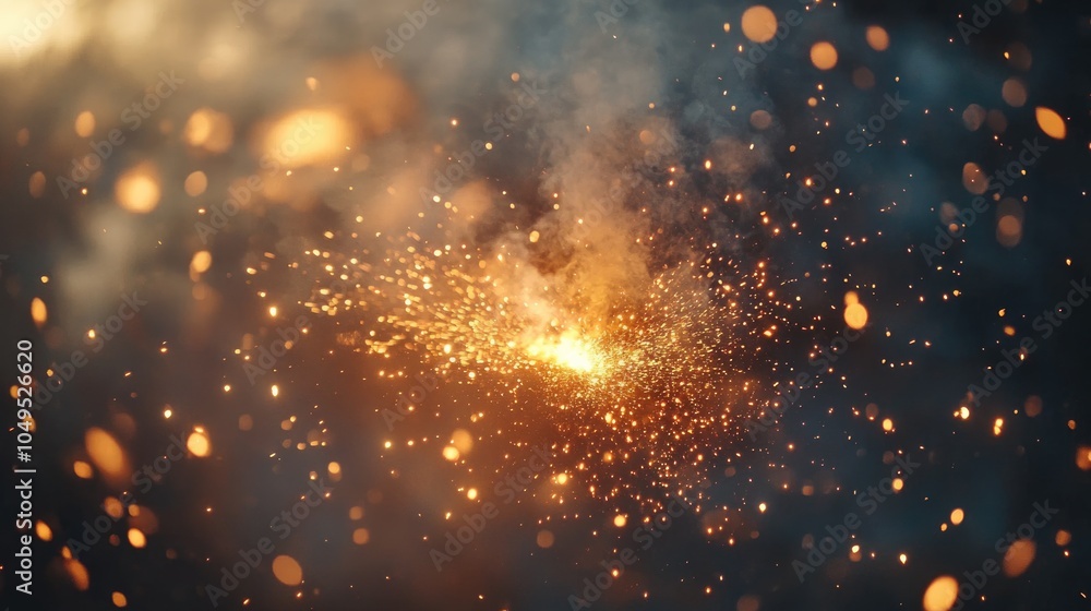 gold spark bokeh fire flame from cutting steel welding at industry factory. gold spark bokeh fire flame from cutting steel welding at industry factory.