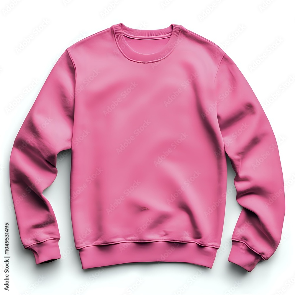 Fototapeta premium Soft pink sweatshirt isolated on white background.