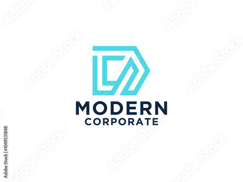 Free Download Simple Initial Letter D Logo. Geometric Shape Origami Style isolated on White Background. Usable for Business and Branding Logos. - GFXLoad