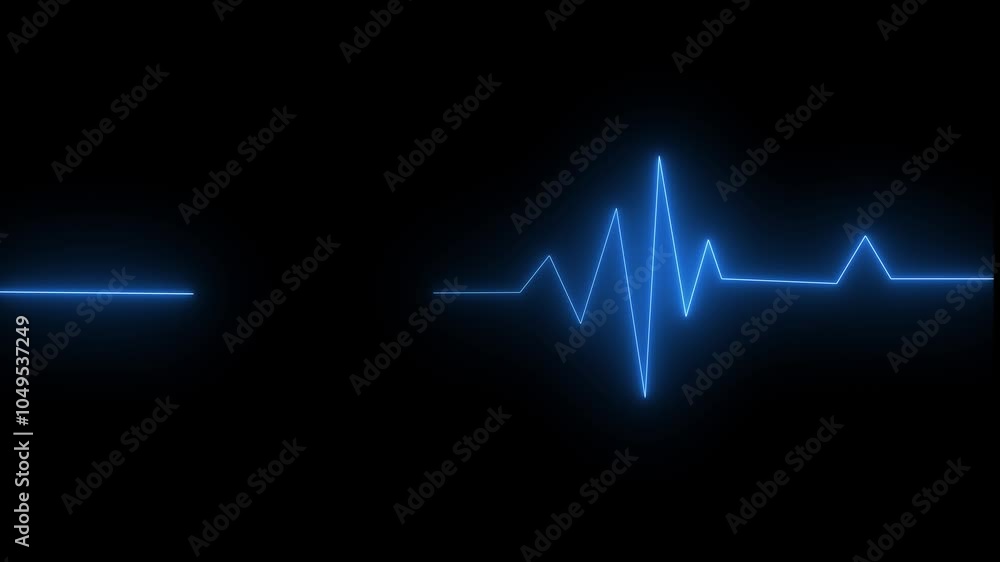 blue color Neon Digital Heartbeat Animation. Glowing blue heartbeat line on dark background, Neon Blue Heartbeat Monitor on Dark Screen, blue color heartbeat video on a black background. blue color Neon Digital Heartbeat Animation. Glowing blue heartbeat line on dark background, Neon Blue Heartbeat Monitor on Dark Screen, blue color heartbeat video on a black background.