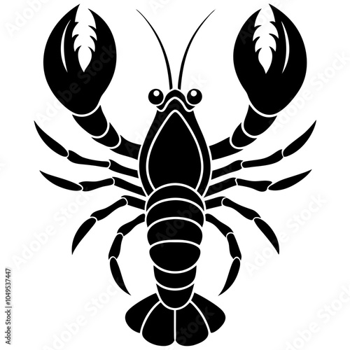 Lobsters silhouette vector illustration on white background