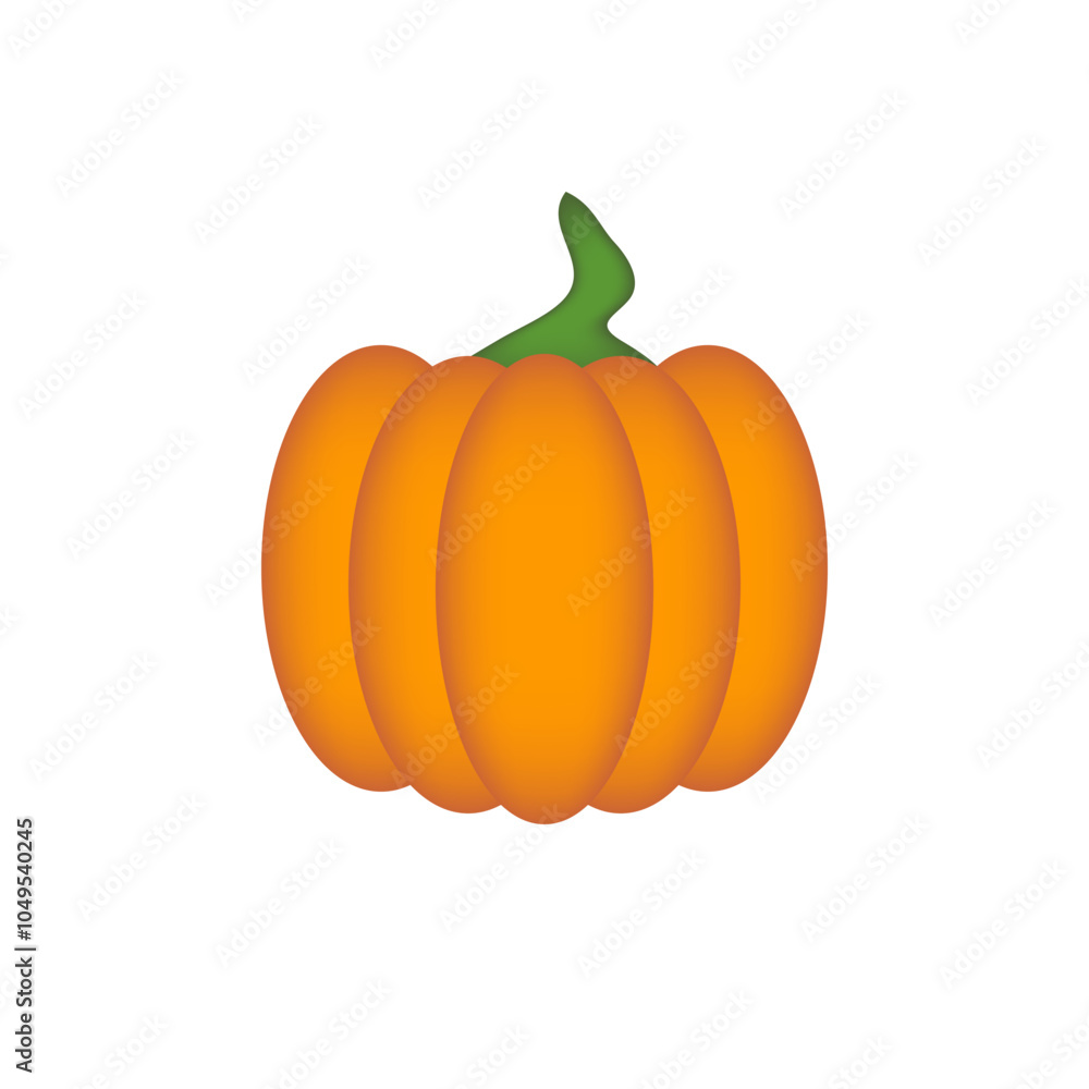 Obraz premium Pumpkin icon on white background. Vector illustration.