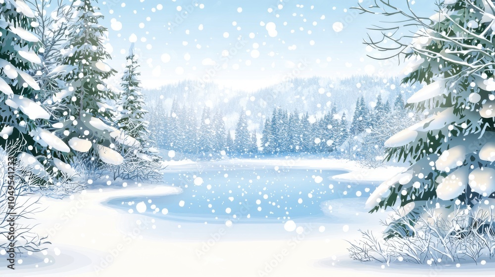Fototapeta premium Tranquility of the Winter Forest
