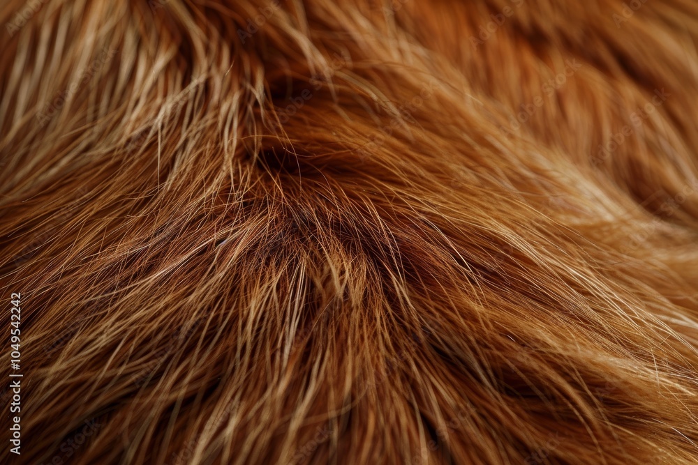 Fototapeta premium Close-up texture of soft ginger fur
