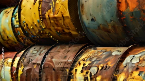 Wallpaper Mural Discovering the beauty of weathered industrial barrels in an urban landscape Torontodigital.ca