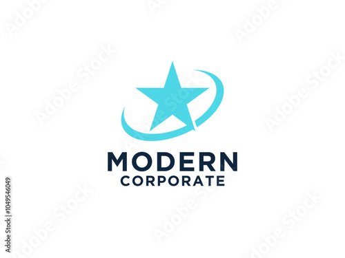Free Download Simple Star Logo. Geometric Star Shape with Line Wave Comet isolated on White Background. Usable for Business and Branding Logos. - GFXLoad