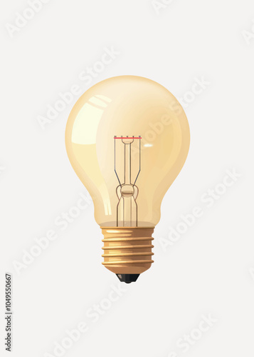 Classic incandescent light bulb illustration