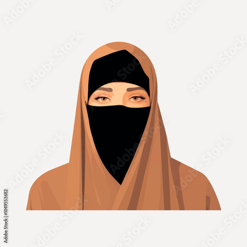 Woman wearing traditional niqab