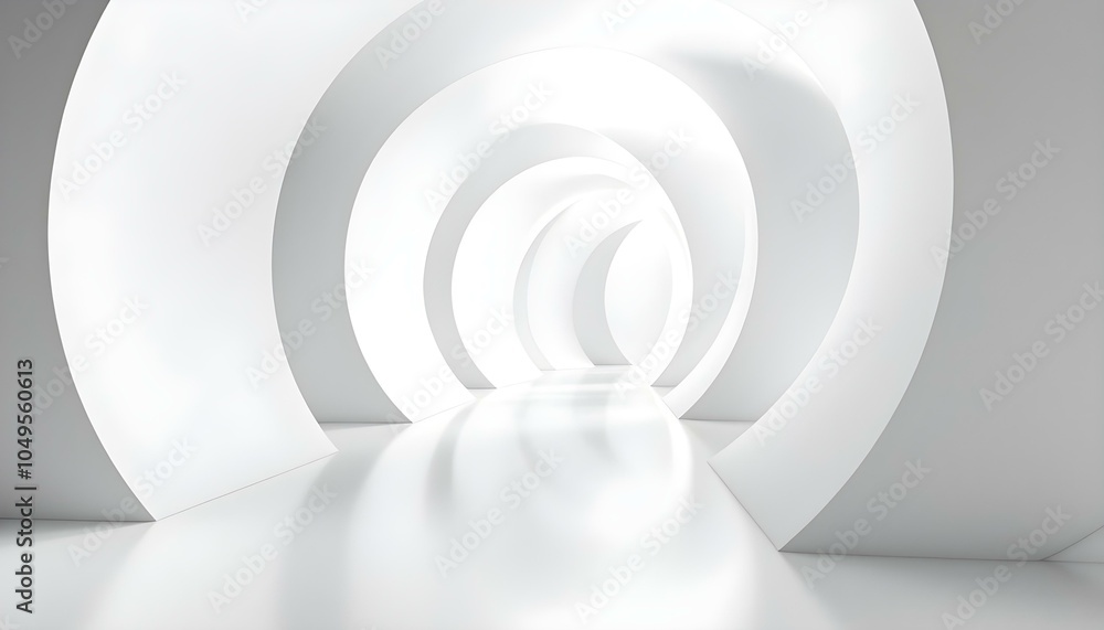 Obraz premium Abstract Technology Background. Minimal Architecture Design. White Industrial Wallpaper. Creative Architecture Wallpaper. Monochrome Corporate Design