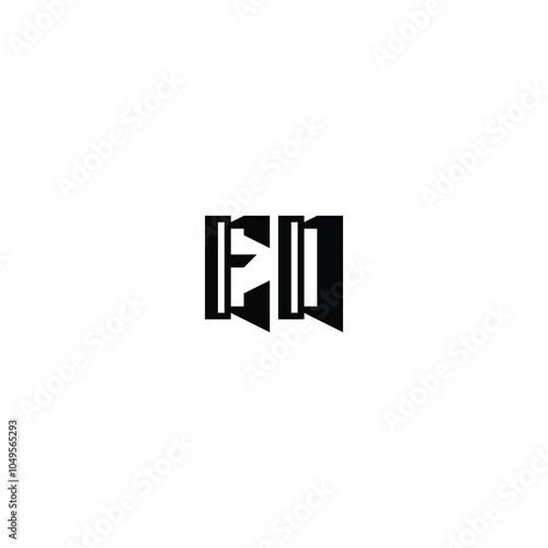 ED monogram logo design letter text name symbol monochrome logotype alphabet character simple logo