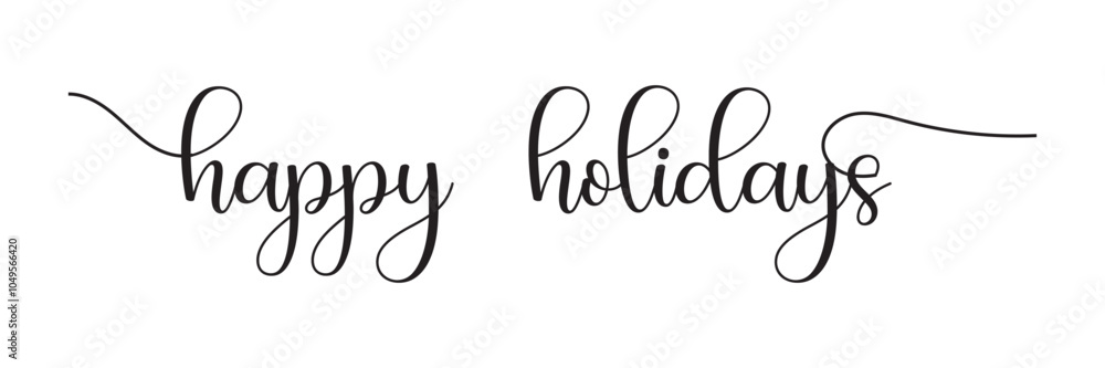 hand writing happy holidays and text, lettering. vector illustration. hand writing happy holidays and text, lettering. vector illustration.